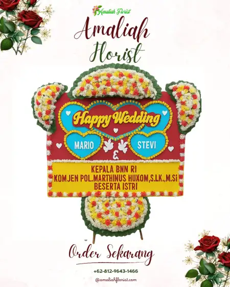 Papan Bunga Pernikahan Aradide